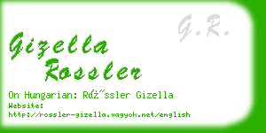 gizella rossler business card